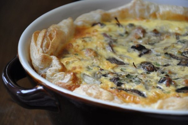 Киш с Грибами и Сыром