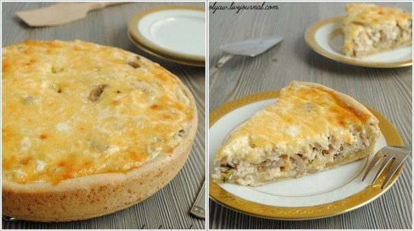 Лоранский Пирог с Курицей и Грибами